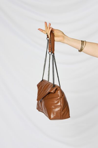 SHOMICO PU Leather Chain Handbag - Happily Ever Atchison Shop Co.