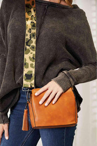 SHOMICO PU Leather Wide Strap Crossbody Bag - Happily Ever Atchison Shop Co.
