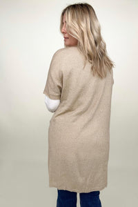 Shorts Sleeve Light Knit Dolman Cardigan - Happily Ever Atchison Shop Co.