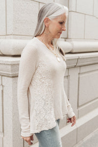 Side Of Art Top In Beige - Happily Ever Atchison Shop Co.
