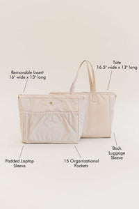 SIGNATURE TOTE CARRY ALL ON LAPTOP BAG - Happily Ever Atchison Shop Co.