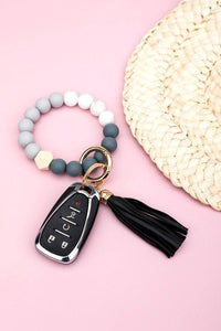 Silicone Color Block Key Ring Bracelet - Happily Ever Atchison Shop Co.