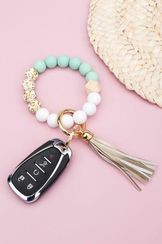 Silicone Gold Leo Key Ring Bracelet - Happily Ever Atchison Shop Co.