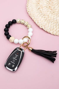 Silicone Gold Leo Key Ring Bracelet - Happily Ever Atchison Shop Co.