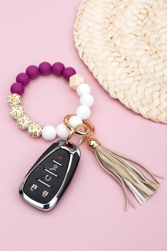 Silicone Gold Leo Key Ring Bracelet - Happily Ever Atchison Shop Co.