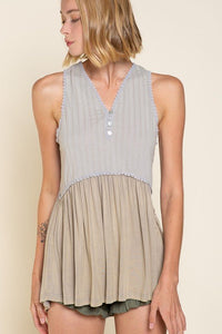 Simple But Unique Babydoll Knit Tank Top - Happily Ever Atchison Shop Co.