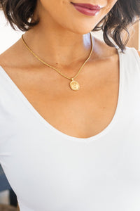 Simple Sunflower Pendent Necklace - Happily Ever Atchison Shop Co.