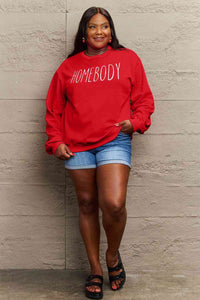 Simply Love Full Size HOMEBODY Graphic Sweatshirt - Happily Ever Atchison Shop Co.