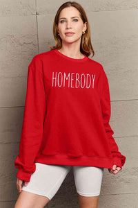 Simply Love Full Size HOMEBODY Graphic Sweatshirt - Happily Ever Atchison Shop Co.