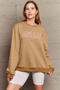 Simply Love Full Size HOMEBODY Graphic Sweatshirt - Happily Ever Atchison Shop Co.