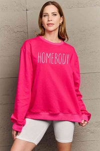 Simply Love Full Size HOMEBODY Graphic Sweatshirt - Happily Ever Atchison Shop Co.