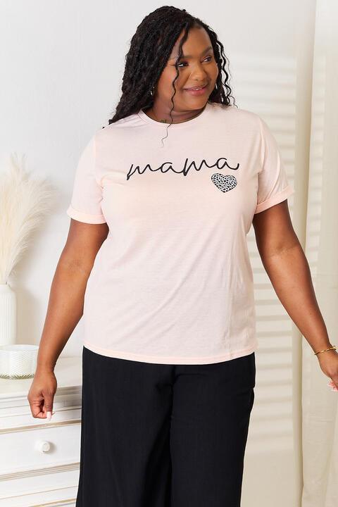 Simply Love MAMA Heart Graphic T - Shirt - Happily Ever Atchison Shop Co.