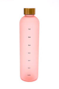 Sippin' Pretty 32 oz Translucent Water Bottle in Pink & Gold - Happily Ever Atchison Shop Co.