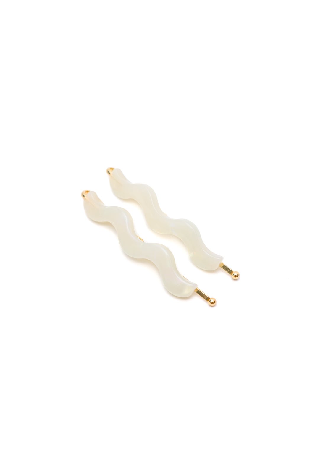 Sleek Waves Hair Clip in White Tortoise - Happily Ever Atchison Shop Co.