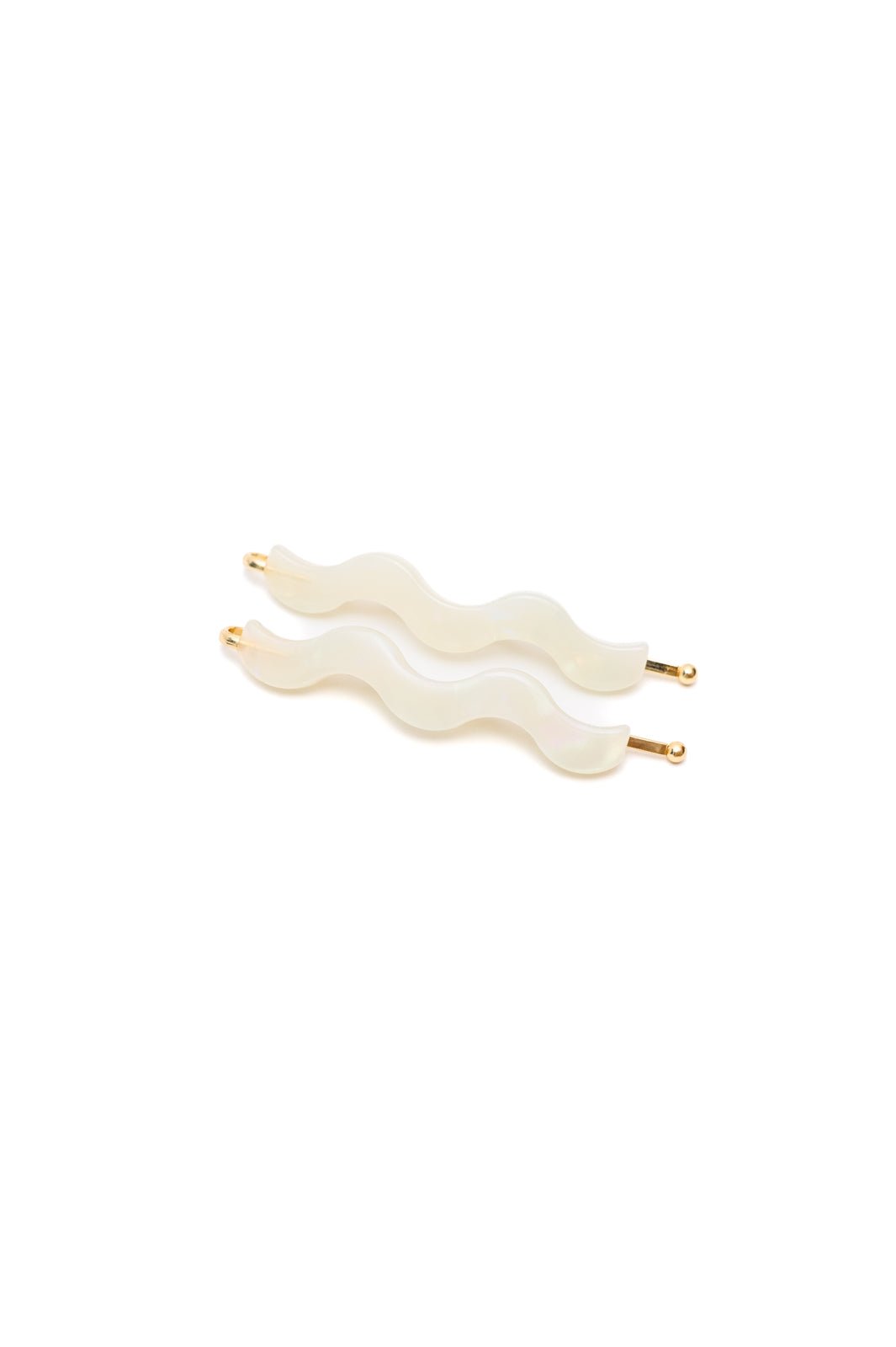 Sleek Waves Hair Clip in White Tortoise - Happily Ever Atchison Shop Co.