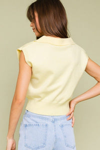 SLEEVELESS POWER SHOULDER KNIT TOP - Happily Ever Atchison Shop Co.