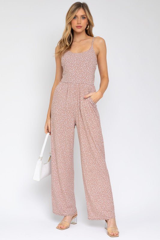 Sleeveless Scoop Neck Wide Leg Jumpsuit - Happily Ever Atchison Shop Co.