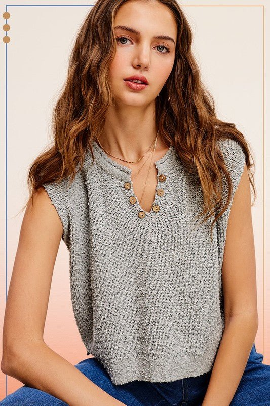 Slouchy Cropped Extended Sleeve Sweater Top - Happily Ever Atchison Shop Co.