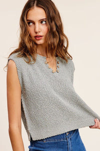 Slouchy Cropped Extended Sleeve Sweater Top - Happily Ever Atchison Shop Co.