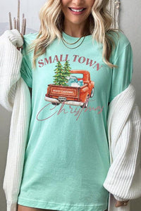 SMALL TOWN CHRISTMAS SHORT SLEEVE GRAPHIC TEE - Happily Ever Atchison Shop Co.