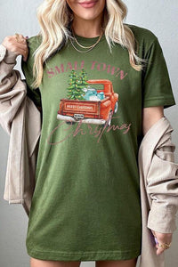 SMALL TOWN CHRISTMAS SHORT SLEEVE GRAPHIC TEE - Happily Ever Atchison Shop Co.