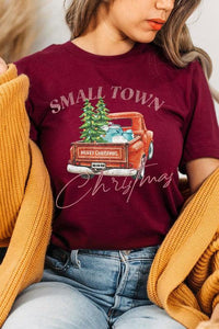 SMALL TOWN CHRISTMAS SHORT SLEEVE GRAPHIC TEE - Happily Ever Atchison Shop Co.