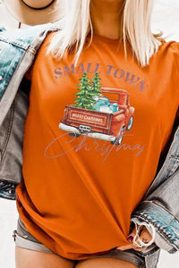 SMALL TOWN CHRISTMAS SHORT SLEEVE GRAPHIC TEE - Happily Ever Atchison Shop Co.