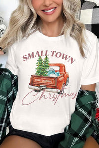 SMALL TOWN CHRISTMAS SHORT SLEEVE GRAPHIC TEE - Happily Ever Atchison Shop Co.