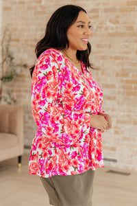 Smile Like You Mean It Floral Peplum - Happily Ever Atchison Shop Co.