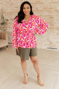 Smile Like You Mean It Floral Peplum - Happily Ever Atchison Shop Co.