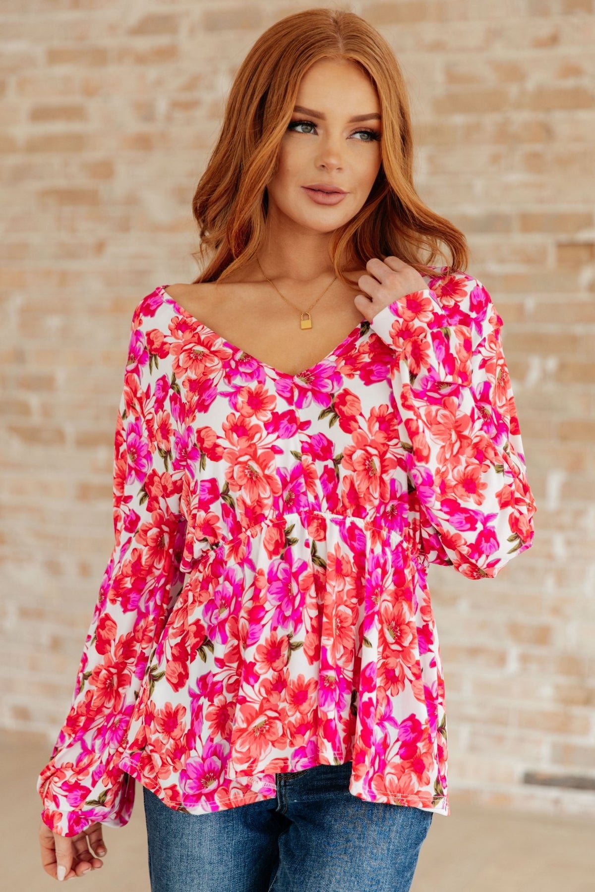 Smile Like You Mean It Floral Peplum - Happily Ever Atchison Shop Co.