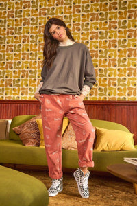 Smiley Face Pattern Baggy Causal Pants - Happily Ever Atchison Shop Co.