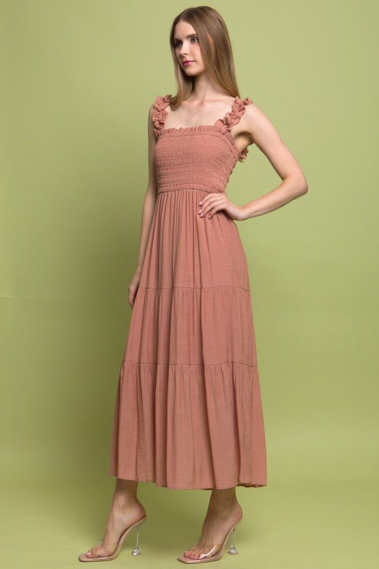 Smocked Bodice Maxi Dress - Happily Ever Atchison Shop Co.