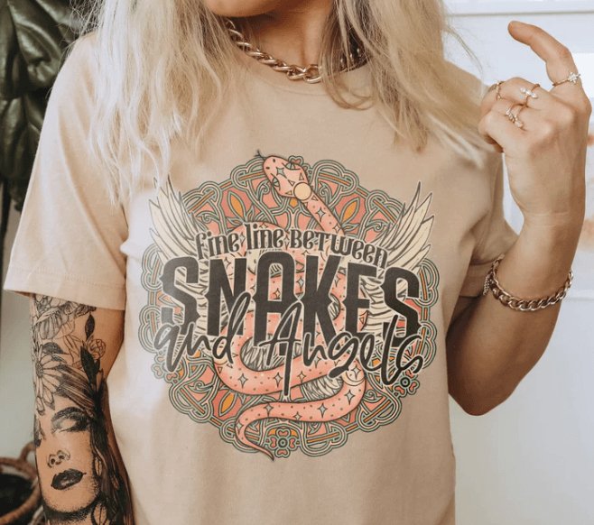 Snakes & Angels Graphic Tee - Happily Ever Atchison Shop Co.