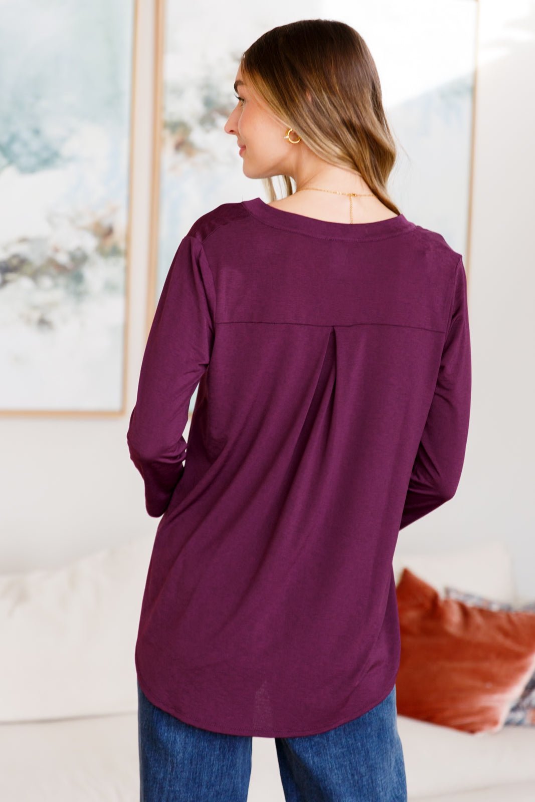 So Outstanding Top in Dark Magenta - Happily Ever Atchison Shop Co.