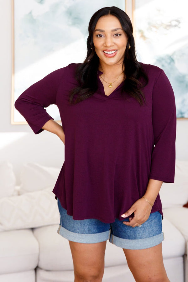 So Outstanding Top in Dark Magenta - Happily Ever Atchison Shop Co.