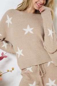 Soft Long Sleeve Star Print Top and Short Set - Happily Ever Atchison Shop Co.