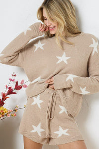 Soft Long Sleeve Star Print Top and Short Set - Happily Ever Atchison Shop Co.