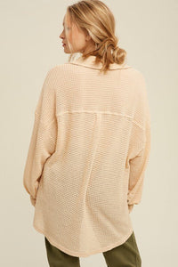 Soft Thermal Knit Shacket Top - Happily Ever Atchison Shop Co.