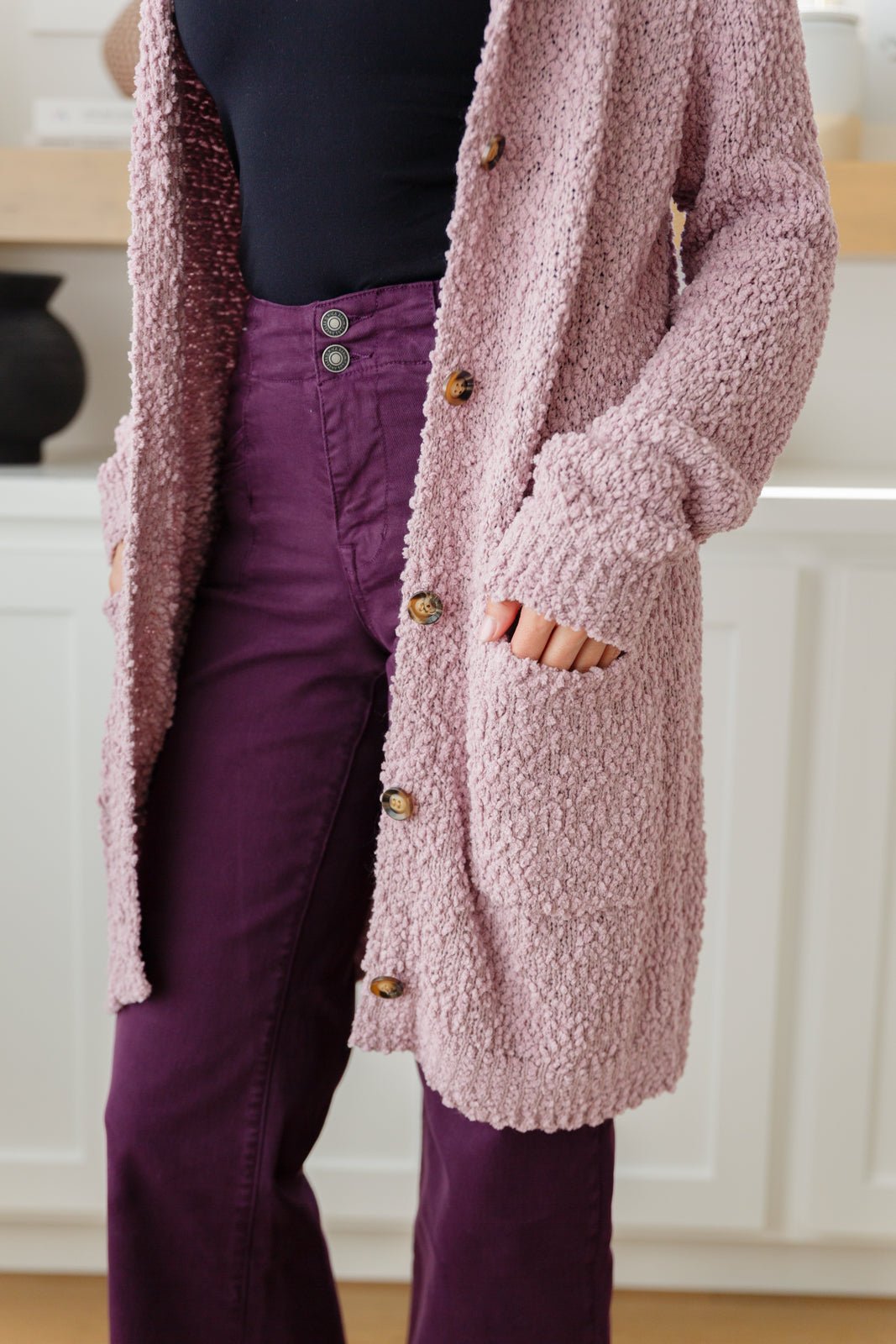 Soft Wisteria Hooded Cardigan - Happily Ever Atchison Shop Co.