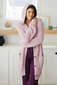 Soft Wisteria Hooded Cardigan - Happily Ever Atchison Shop Co.