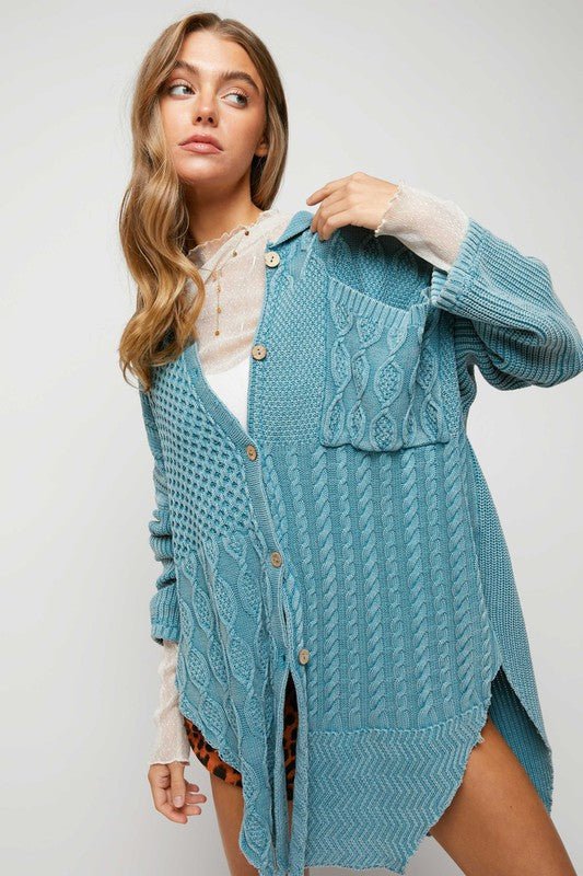 Solid Button Down Cardigan - Happily Ever Atchison Shop Co.