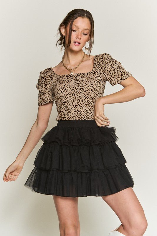 SOLID MESH TIERED SKIRTS - Happily Ever Atchison Shop Co.