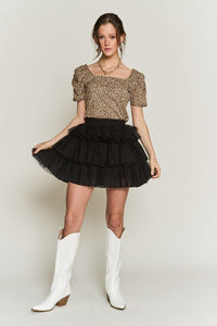 SOLID MESH TIERED SKIRTS - Happily Ever Atchison Shop Co.