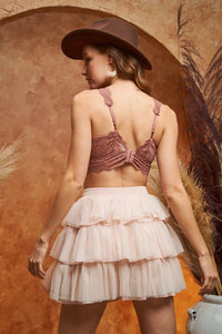 SOLID MESH TIERED SKIRTS - Happily Ever Atchison Shop Co.