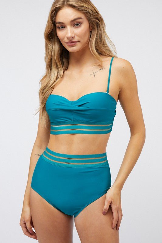 Solid Two Piece Swimsuit - Happily Ever Atchison Shop Co.