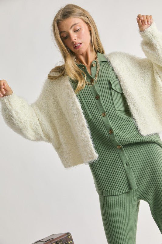 Solid V Neck Cardigan - Happily Ever Atchison Shop Co.