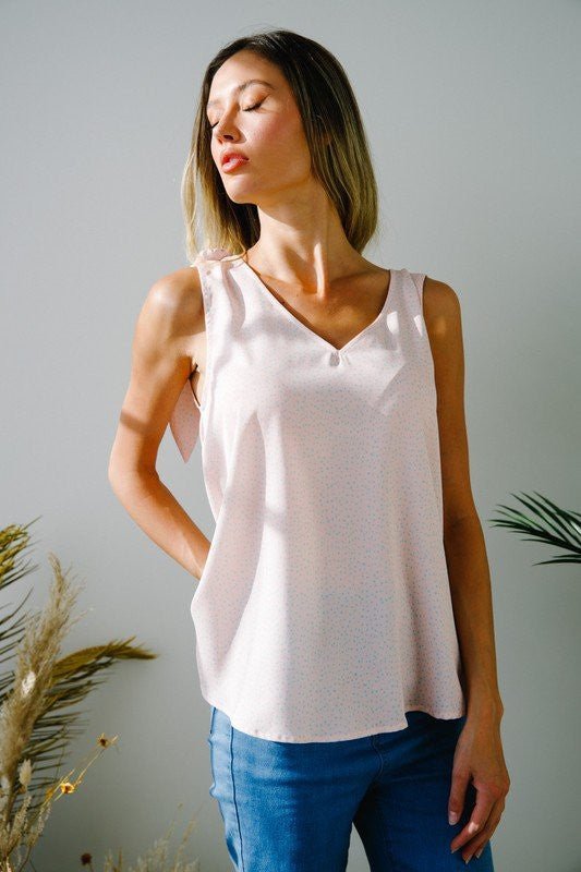 Solid V - Neck Sleeveless Top - Happily Ever Atchison Shop Co.