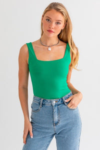 Square Neck Tank Bodysuit - Happily Ever Atchison Shop Co.