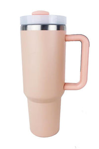 Stainless Steel Tumbler with Upgraded Handle and Straw - Happily Ever Atchison Shop Co.